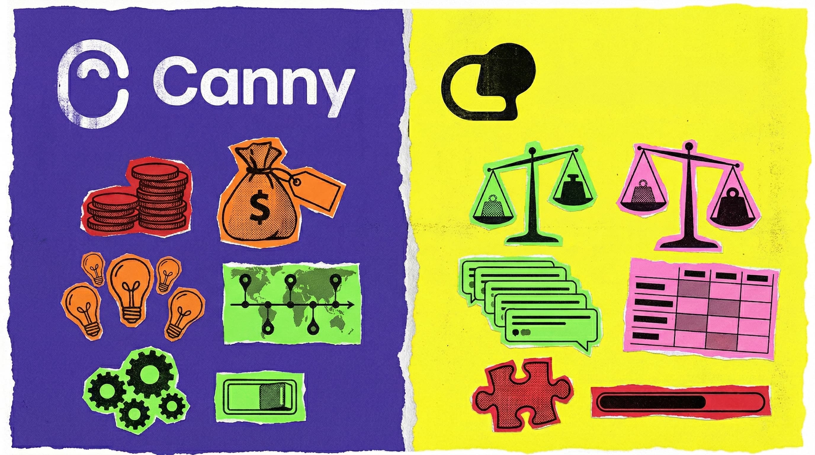 Side-by-side comparison of Feedbakery and Canny pricing, features, and setup for product feedback boards